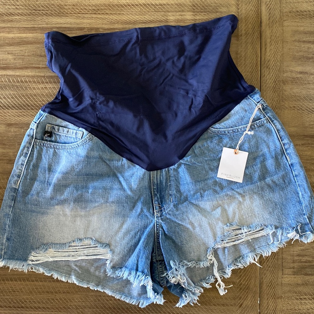 Pink Blush Maternity Shorts NWT